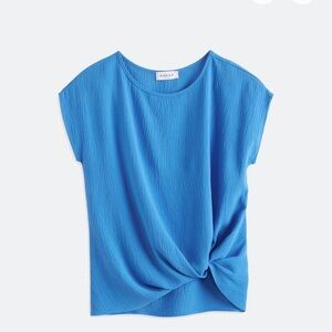 Kaileigh Vibrant Blue Short Sleeve Top